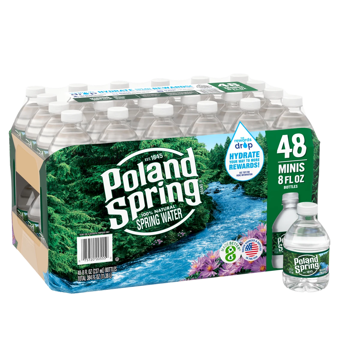 8 fl oz Bottled Water, 48 Pack
