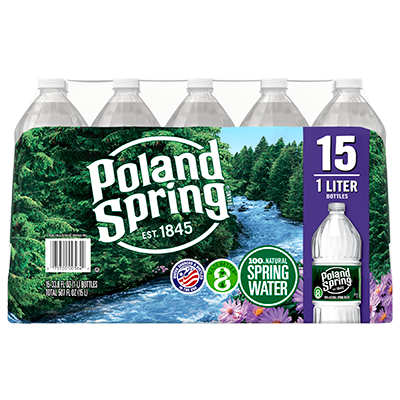 Poland Spring 1 L bottle, 15-pack