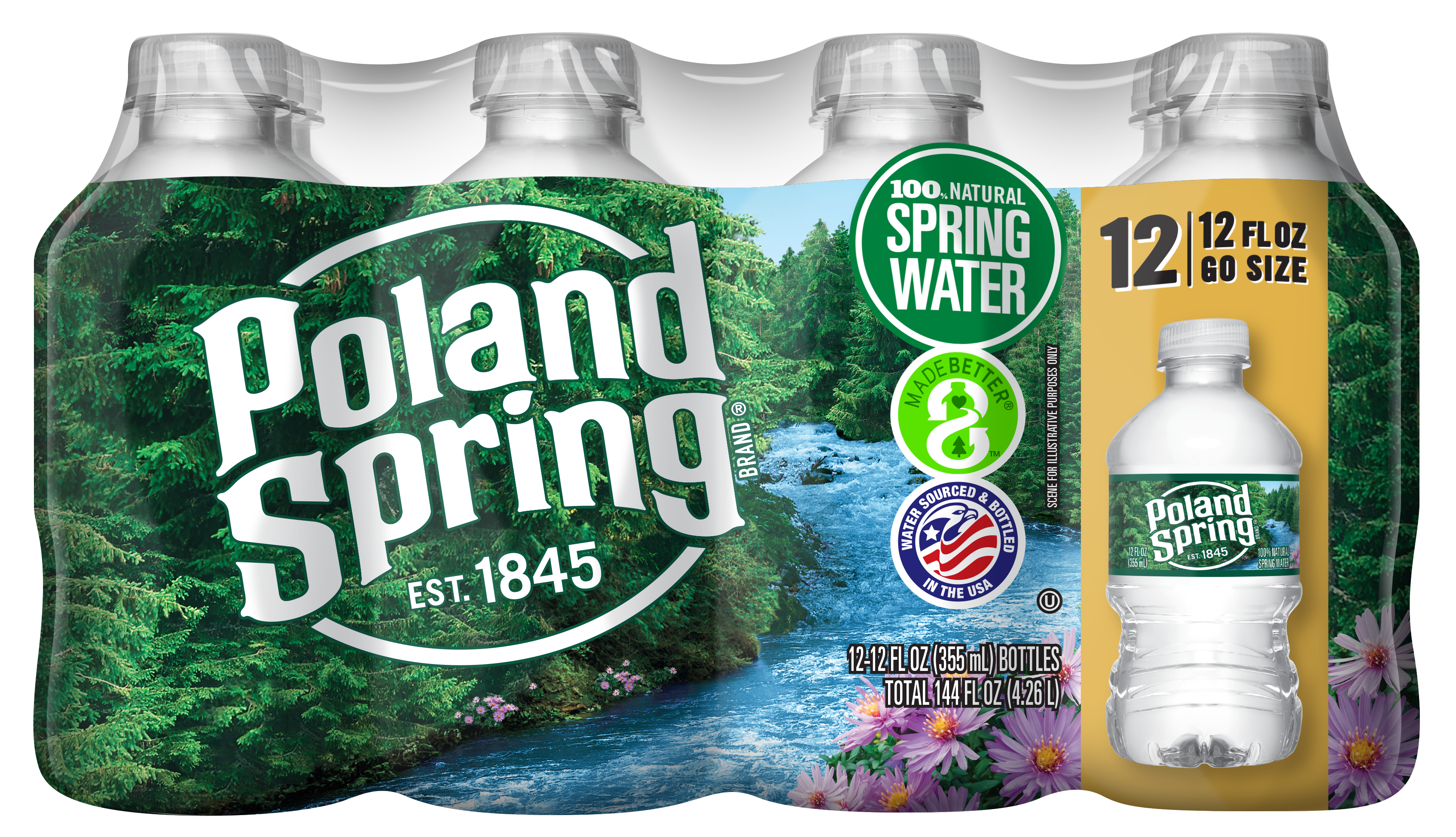 Poland Spring 12oz bottle, 12-pack