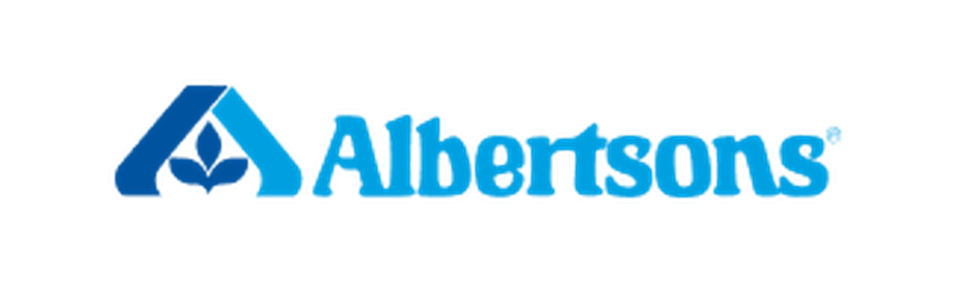 Blue Albertsons logo with stylized "A" icon on the left.