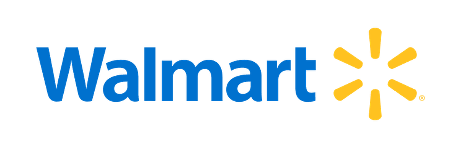 Walmart logo with blue text and a yellow starburst symbol on the right.