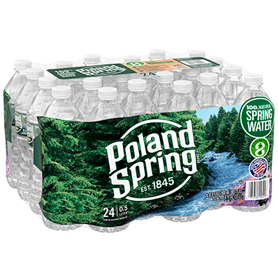 Poland Spring 500 mL bottle, 24-pack, turned